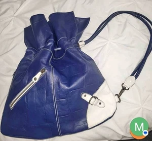 Bolso Cartera de Hombro Regina Ideal para los Colts Fan Cuero Hecho en Italia  - Imagen 1 de 4