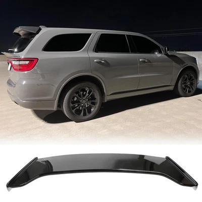 Dodge Durango (Except SRT) Rear Roof Spoiler, IKON Style Gloss Black ABS Add On - Image 1 of 4