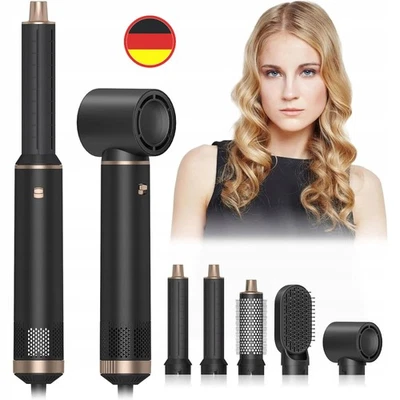 5 in1 multi hair styler hot air brush hair dryer with curling iron black 800W DE - Image 1 of 4