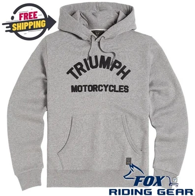 OPEN BOX - Triumph Hoodie Carrick Sweatshirt GRAY- MENS SMALL - MSWS2341-S - Image 1 of 4