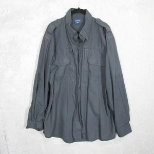 Propper Shirt Mens XL Gray Long Sleeve Button Up Zipper Military Tactical - Picture 1 of 10