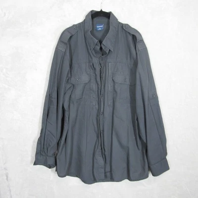 Propper Shirt Mens XL Gray Long Sleeve Button Up Zipper Military Tactical - Image 1 of 4