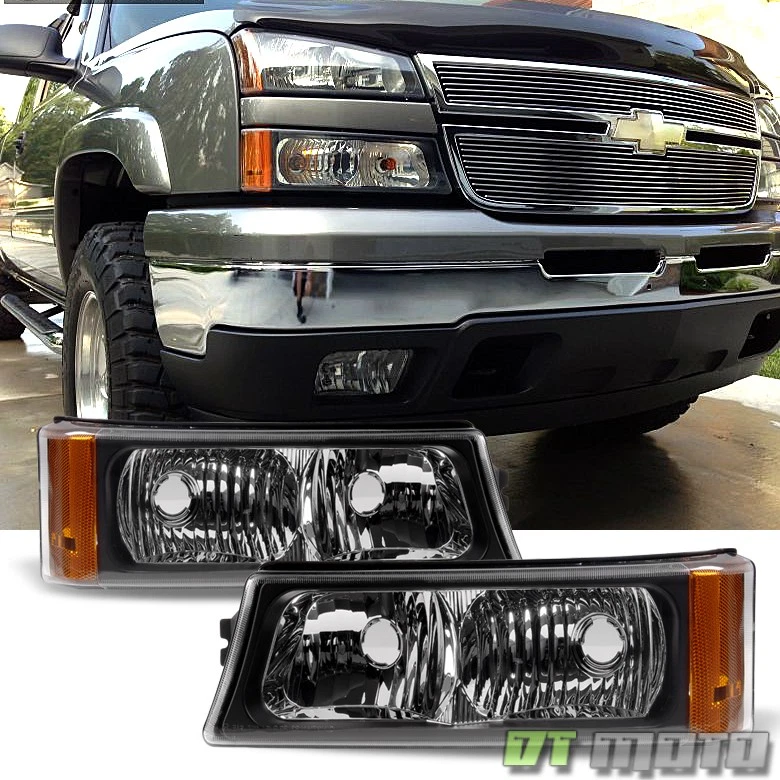 Bkl Fits 2003-2006 Chevy Silverado Bumper Corner Signal Parking Lights Lamps Set - Image 1 of 1