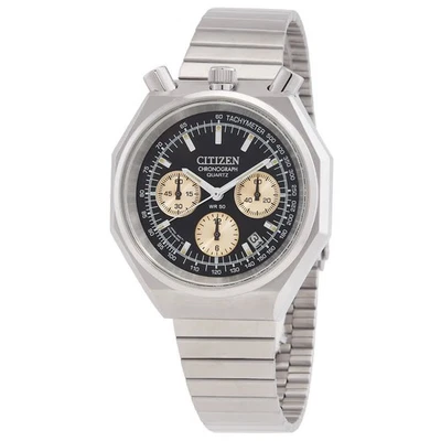 Citizen Tsuno Chronograph Quartz Black Dial Men's Watch AN3700-54E - Image 1 of 4
