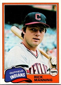 1981 Topps #308 Rick Manning - Picture 1 of 2