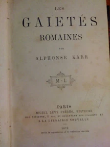 1879 ALPHONSE KARR - LES GUIETTES ROMAINES - Bild 1 von 1