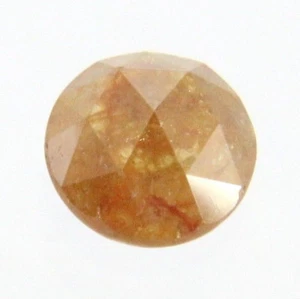 Diamante natural real redondo rojo amarillento corte rosa de 0,58 quilates 4,99-5,05x2,69 mm - Imagen 1 de 11