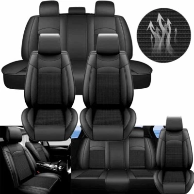 For Hyundai Sonata Car Seat Cover Full Set Leather 5-Seats Front Rear Cushions - Image 1 of 4