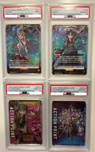 3x PSA10 1x PSA9 Firmado UNION ARENA Sword Art Online Set de 4 - Imagen 1 de 7
