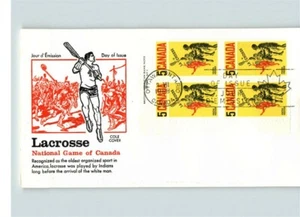 CANADA, Lacrosse, National Game of Canada, BL/4 First Day of Issue - Picture 1 of 1