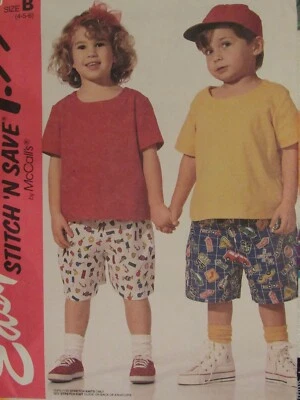 OOP McCALLS 7048 Toddlers/Childrens Knit Top & Shorts PATTERN 2-3-4/4-5-6 UC - Image 1 of 3