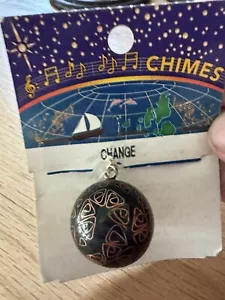 Vintage Harmony Chimes Bell Cloisonné Ball Pendant Charm 1” CHANGE - Picture 1 of 2