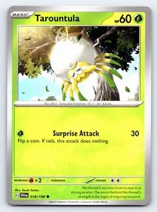 Carta Pokémon Escarlata y Violeta Común Tarountula 018/198 - Casi Nueva - Imagen 1 de 5