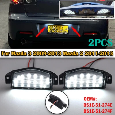 For Mazda 3 2009-2013 / Mazda 2 2011-2013 LED License Plate Light Lamp - Image 1 of 4
