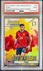 2023 Topps Finest Road To Euro 2024 PEDRI Prized Footballers Ssp Case Hit PSA 9 - Picture 1 of 2