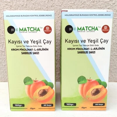 2 BOX Matcha Apricot & Green Tea Detox Antioxidant Burner Natural - Image 1 of 4