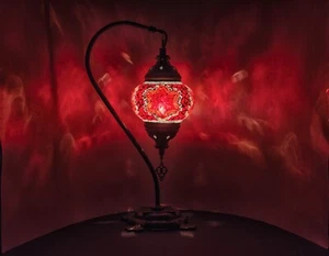 Mosaiklampe Bogen L Glas handgefertigtes blau - Orientalisch Türkisch Laterne - Bild 1 von 8