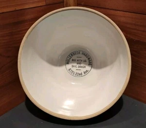 ORNATE ANTIQUE "HOLLENBECK HARDWARE" 7" STONEWARE BOWL WITH WHITE GLAZE - Picture 1 of 11