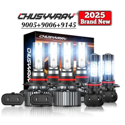 Faros LED altos/bajos + bombillas antiniebla para Jeep Grand Cherokee 1999-04 6000K 6 piezas Foto 1 de 4