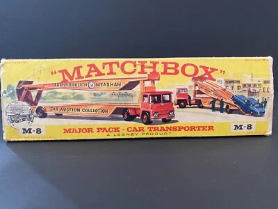 Matchbox Lesney  M-8 Major Pack Car Transporter  Empty Repro E Style Box.!* - Image 1 of 2