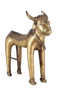 White Whale Finish Donkey Brass Showpiece Religious Strength Sculpture Idol - Picture 1 of 4