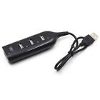 USB 2.0 Hub 4 Port Splitter Laptop Accessories Distributor Socket Tabletop