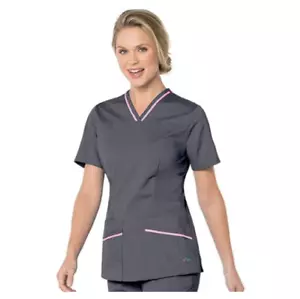 {LG} Urbane UFlex Women's Mock Wrap Solid Scrub Top STPKT - Picture 1 of 1