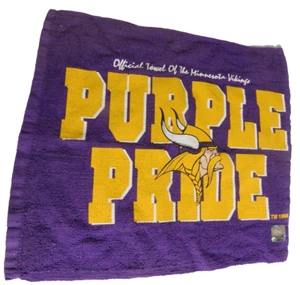 Minnesota Vikings Purple Pride Towel VTG 1998 NOS Defect snag 16"x14" NFL - Picture 1 of 2