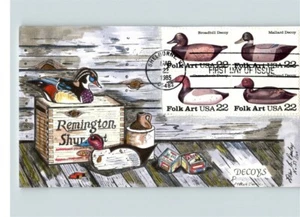 Hand painted DUCK DECOYS, Hand Painted by PASLAY, pic on Remington Box, Shelburn - Picture 1 of 1