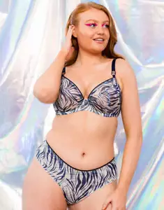 Curvy Kate CK5711 Lifestyle Zebra Print Plunge Bra Sizes 30-40 D-J - Picture 1 of 4