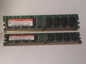 One Set of Hynix 512mb 1Rx8 PC2-4200U-444-12 RAMs HYMP564U64P8-C4 AA #25 - Picture 1 of 2