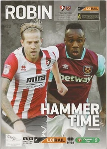 2017/18 Cheltenham Town v West Ham United League Cup 2nd Round Programme - Mint - Picture 1 of 1