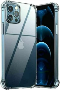 Case For iPhone 14 Pro Max Plus 13 11 12 XR 7 8 Clear Shockproof Cover Silicone - Picture 1 of 23