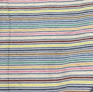 Tessuto di cotone stampato a righe 2 iarde larghezza 45" - Foto 1 di 2