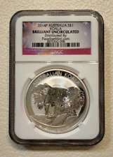 2014 P Australia $1 Dollar NGC Silver Coin
