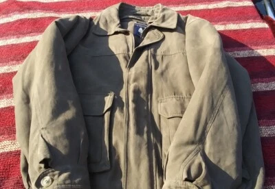 Roundtree & Yorke Light Brown Poly Suede Jacket Outdoors Men's M Lined - Image 1 of 4