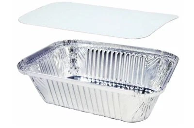 Aluschale R45L mit Deckel 940ml Nudelschale 194x144x55mm Aluschalen 100-1000 Stk - Bild 1 von 3