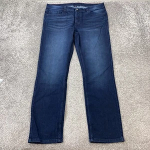 Pantalones de mezclilla Livergy de pierna recta para hombre 40x32 azul lavado oscuro 5 bolsillos - Imagen 1 de 9