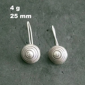 Fine Silver Earring Handcraft Dangle Auction 4g Round Filigree special - Picture 1 of 7