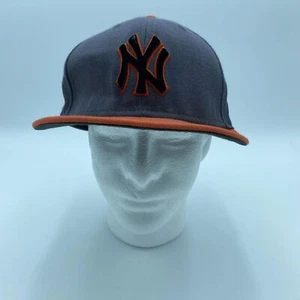Gorra de béisbol gris naranja New York Yankees ajustada New Era talla 7 5/8 59Fifty MLB - Imagen 1 de 10