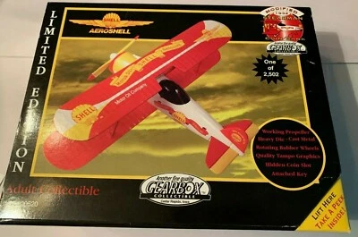 1999 Gear Box Aeroshell Modified 1932 Stearman Airplane Die Cast limited edition - Image 1 of 4