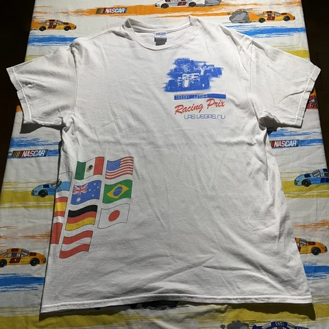 Vintage 1991 USA Racing Grand Prix Las Vegas Nevada Indy Car CART F1 Shirt Cover