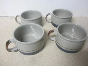 LOT OF 4 OTAGIRI MARINER SOUP MUG BLUE STRIPE - Picture 1 of 6