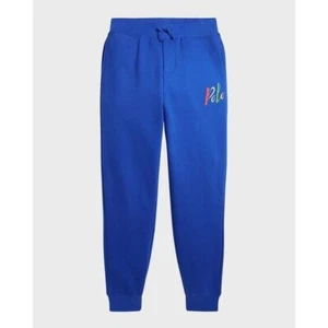 Polo Ralph Lauren Boys Blue Sweatpants With Paint Polo Logo Size M(10-12) - Picture 1 of 7