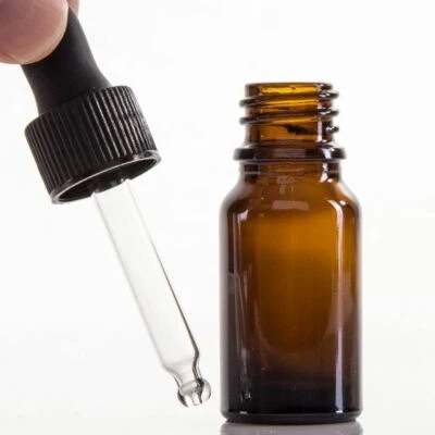 SURE HEALTH & BEAUTY 12 x 30ml BROWN AMBER GLASS BOTTLE WITH RUBBER DROPPER With Squeezy Pippete