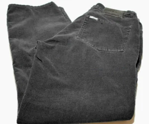 Ralph Lauren Polo Jeans Women 8 Black Corduroy American Flag Banner Relaxed Fit - Foto 1 di 10