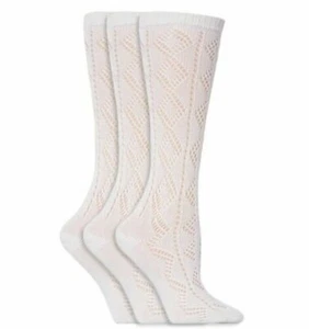 12 Pairs Girls White Knee High 3/4 Length Pelerine Cotton Rich School Socks - Picture 1 of 6
