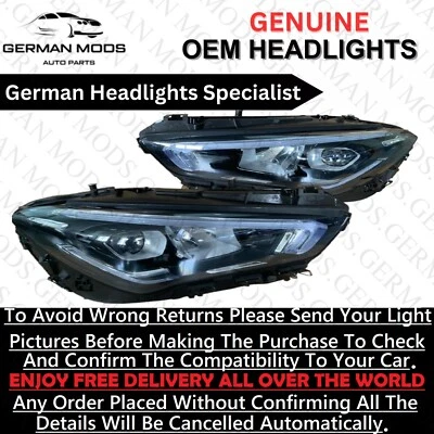 Mercedes C118 W118 CLA45 CL200 2022 LED Headlight Left OR Right Side Genuine OEM - Image 1 of 4