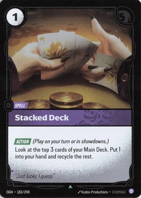 Stacked Deck 183/298 Riftbound TCG OGN League of Legends NM - Image 1 of 2
