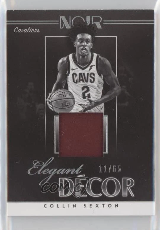 2018-19 Panini Noir Elegant Décor Rookie Jerseys /65 Collin Sexton #ED-CSX RC - Image 1 of 2